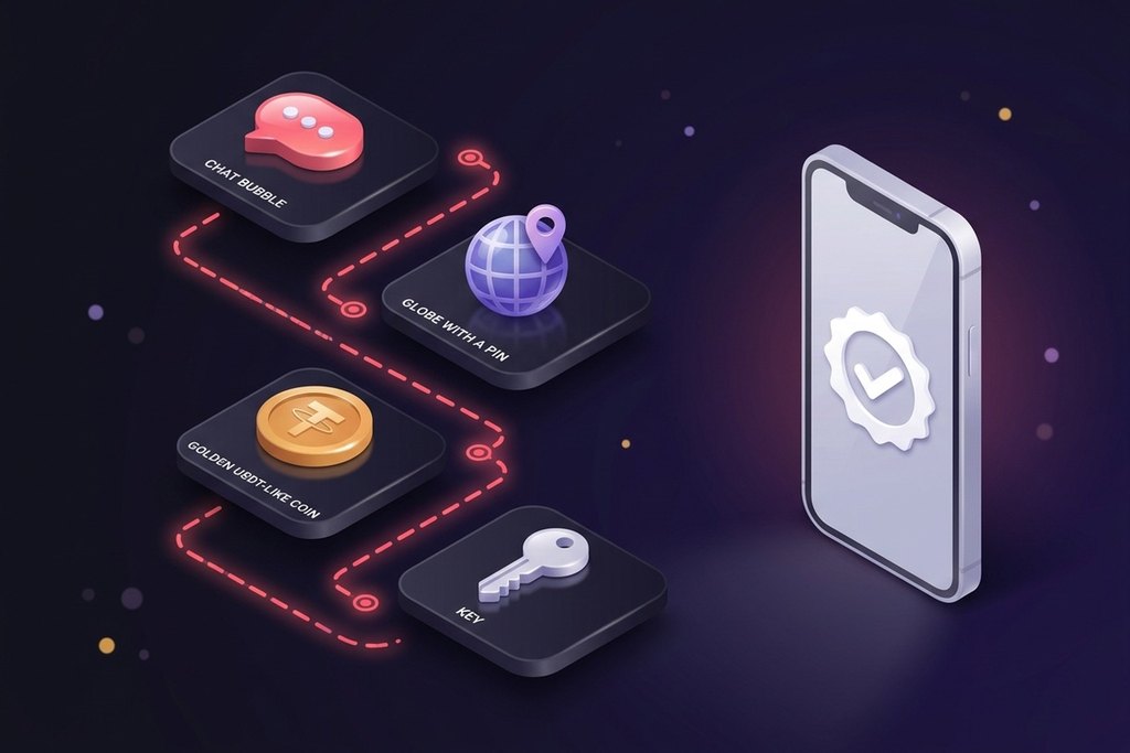 Процес купівлі мобільних проксі через Telegram бота на смартфоні