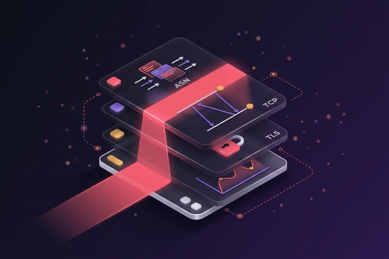 Схема роботи антифрод-системи при аналізі мережевих сигналів проксі