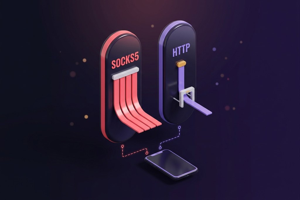 Технічне порівняння протоколів SOCKS5 проти HTTP для мобільних проксі